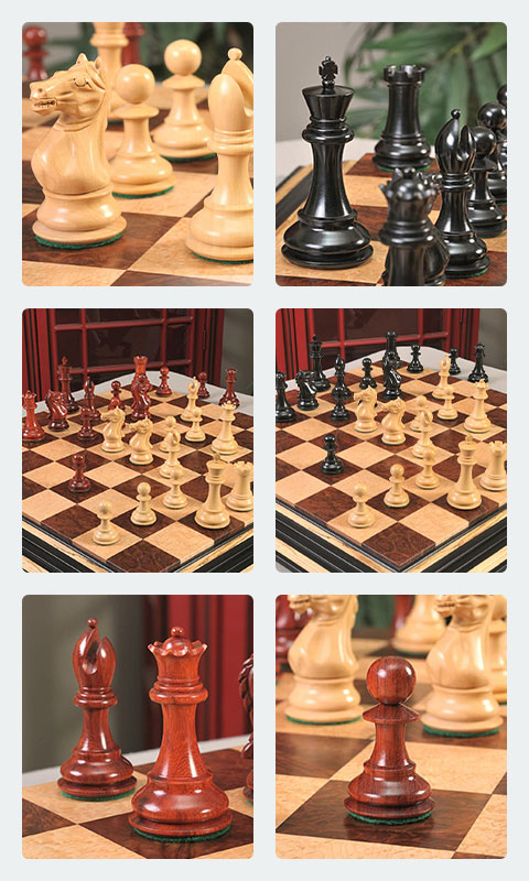 The Grandmaster Chess Set and Board Combination - Blue Gilded